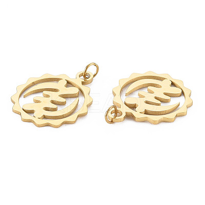 PVD Vacuum Plating 304 Stainless Steel Pendants LS-STAS-T060-02G-1