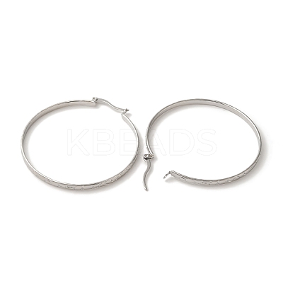 Non-Tarnish 304 Stainless Steel Hoop Earrings for Women EJEW-Z066-02P-1