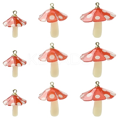 15Pcs 3 Styles Plastic Pendants KY-CJ0002-13-1
