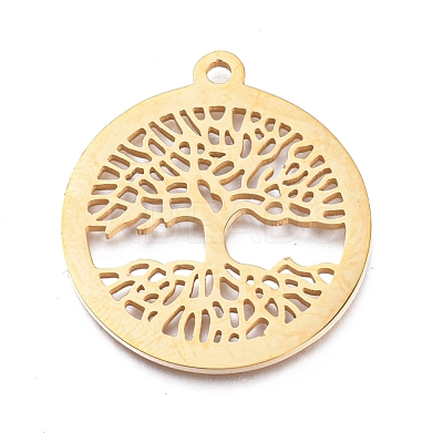 Ion Plating(IP) 304 Stainless Steel Pendants STAS-L245-010A-G-1