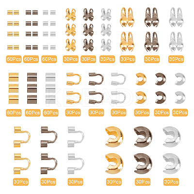 900Pcs 3 Colors Ending Findings Kits for DIY Jewelry KK-SC0001-89-1