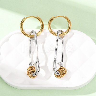 304 Stainless Steel Hoop Earrings for Women SA-CBA7B26-03GP-01-1