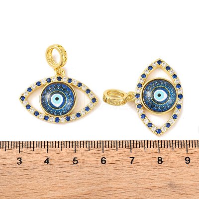 Rack Plating Brass Micro Pave Cubic Zirconia Pendant KK-H486-20G-05-1