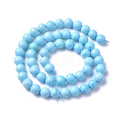 Assembled Synthetic Hemimorphite and Larimar Beads Strands G-D0006-C01-8mm-1