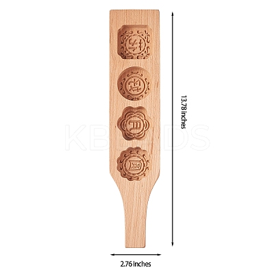 Flower & Flat Round & Square Wooden Press Mooncake Molds BAKE-SZ0001-04-1