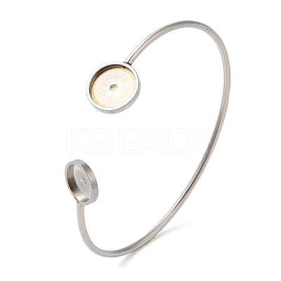 Non-Tarnish 304 Stainless Steel Bangle Makings STAS-R123-01P-1
