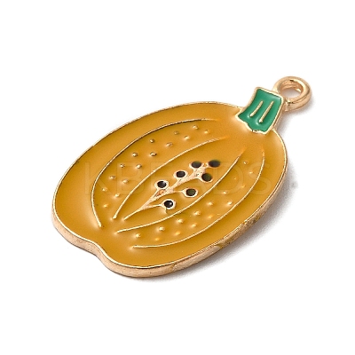 Thanksgiving Day Golden Tone Alloy Enamel Pendants X-ENAM-M002-02N-G-1