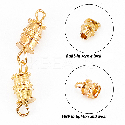 120 Sets 12 Style Brass Screw Clasps KK-PH0001-81-1