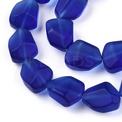 Transparent Frosted Glass Beads Strands LS-FGLA-S001-02E-1