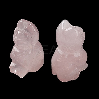 Natural Rose Quartz Carved Healing Figurines G-B062-04E-1