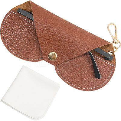 1Pc PU Leather Eyeglass Cases AJEW-CN0003-23B-1