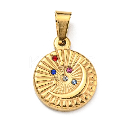 PVD Vacuum Plating 304 Stainless Steel Pendants STAS-D087-05G-1