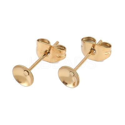 304 Stainless Steel Stud Earring Findings STAS-D389-03C-G-1