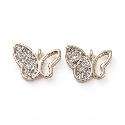 Brass Micro Pave Cubic Zirconia Pendants ZIRC-K083-010G-1