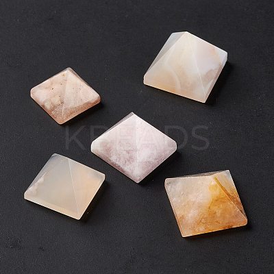 Natural Cherry Blossom Agate Healing Pyramids G-F719-60-1