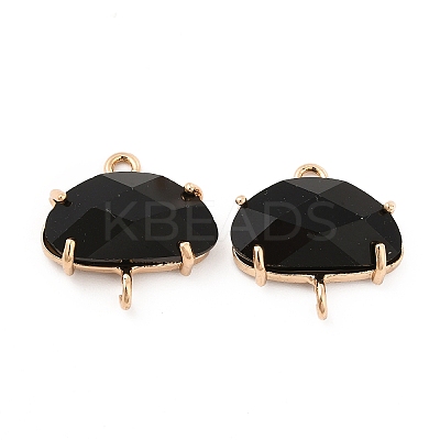 K9 Glass Connector Charms KK-E071-24KCG-01-1