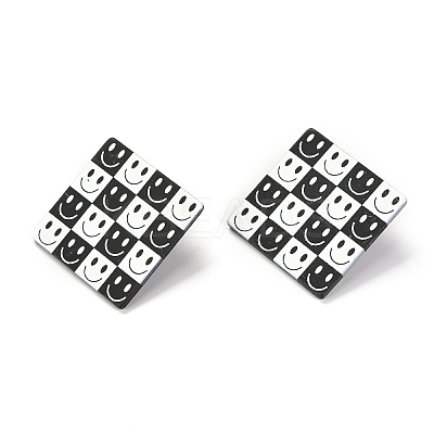 Resin Stud Earrings LS-EJEW-I257-01G-1