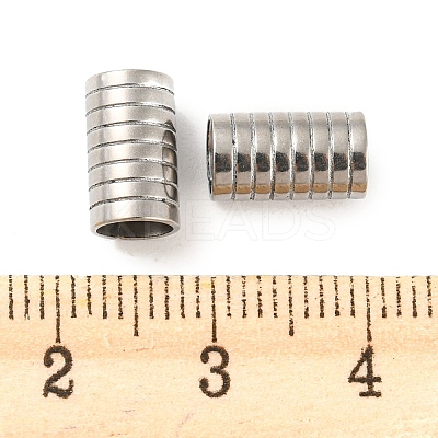 Non-Tarnish 201 Stainless Steel Tube Beads STAS-Z049-07P-1