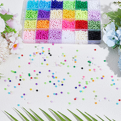 4800Pcs 24 Colors Opaque Acrylic Beads MACR-PA0001-62A-1