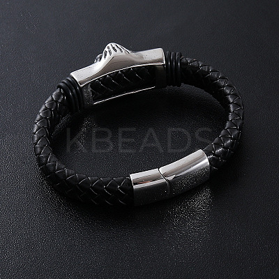 Punk Braided PU Leather Cord Bracelets EQ6903-1