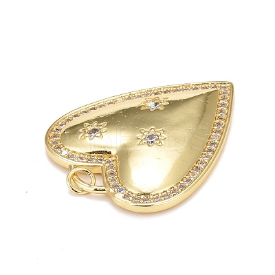 Brass Micro Pave Cubic Zirconia Pendants KK-A161-04G-1