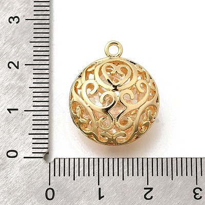 Brass with Cubic Zirconia Pendants KK-E792-28G-01-1