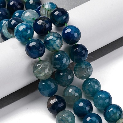 Natural Dragon Veins Agate(Dyed & Heated) Beads Strands G-K390-A07-01-1