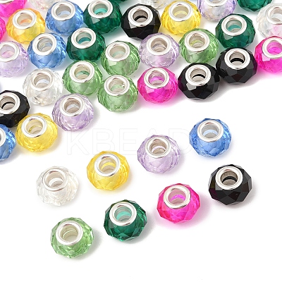 48Pcs 8 Colors Handmade Glass European Beads GLAA-FS0002-14-1