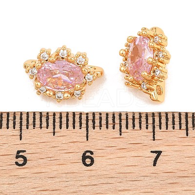 SHEGRACE Flower Brass Micro Pave Cubic Zirconia Spacer Bars XGRQ5K520-826G-1