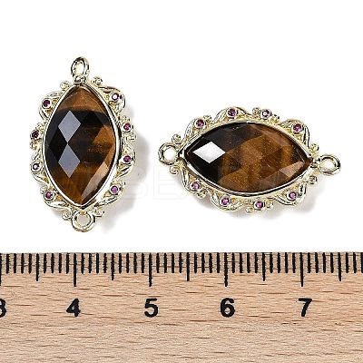 Natural Tiger Eye Faceted Horse Eye Links G-B126-02G-13-1