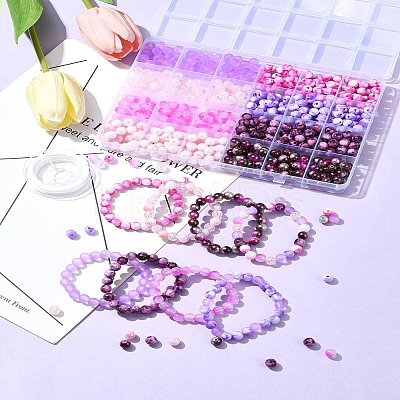DIY Round Acrylic Beads Bracelets Jewelry Making Kits DIY-FS0007-40-1