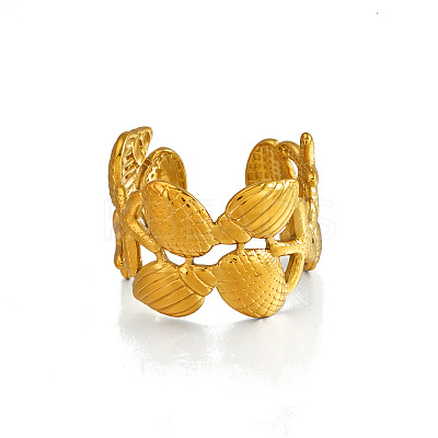 304 Stainless Steel Open Cuff Rings for Women WG32771-01-1