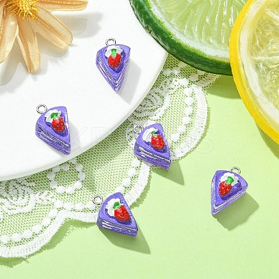 Opaque Resin Imitation Food Pendants CRES-YW0001-10B-1