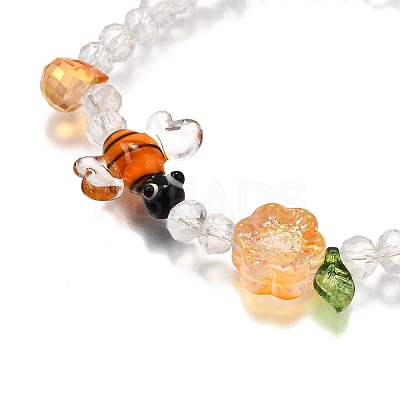 3Pcs 3 Colors Electroplate Glass Beads Stretch Bracelets BJEW-TA00646-1