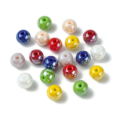 160Pcs 8 Colors Electroplate Opaque Glass Beads Strands GLAA-FS0001-74-1