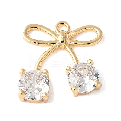 Brass Micro Pave Cubic Zirconia Pendants KK-A253-18G-1