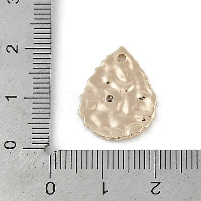 Brass Micro Pave Clear Cubic Zirconia Pendants KK-Z075-13G-1