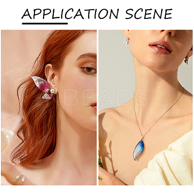 64Pcs 32 Styles Epoxy Resin Pendants FIND-CD0001-43-1