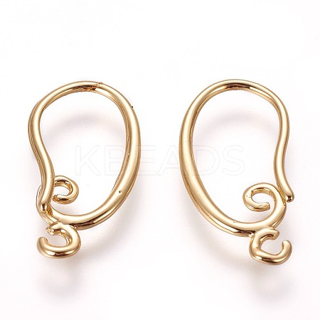 Brass Earring Hooks X-KK-L177-27G-1