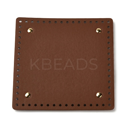 PU Leather Sqaque Long Bottom for Knitting Bag DIY-K079-02A-1