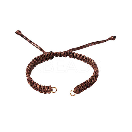 Braided Waxed Polyester Cord Adjustable Link Bracelet Makings AJEW-TAC00010-02-1