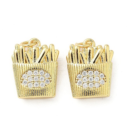 Brass Micro Pave Cubic Zirconia Pendants KK-Z120-49G-1