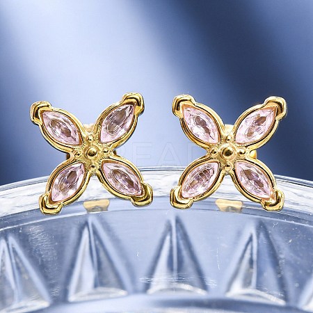 304 Stainless Steel Stud Earrings EJEW-C135-01G-04-1