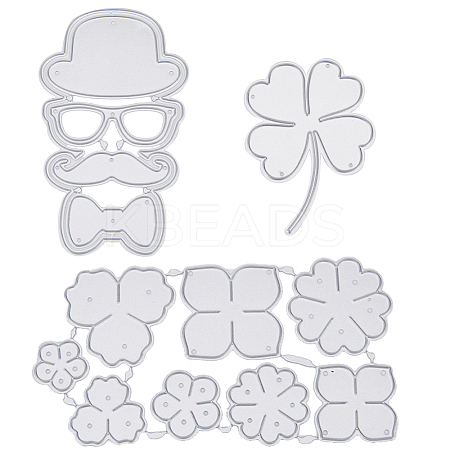 3Pcs 3 Styles Saint Patrick's Day Carbon Steel Cutting Dies Stencils DIY-GF0008-47-1