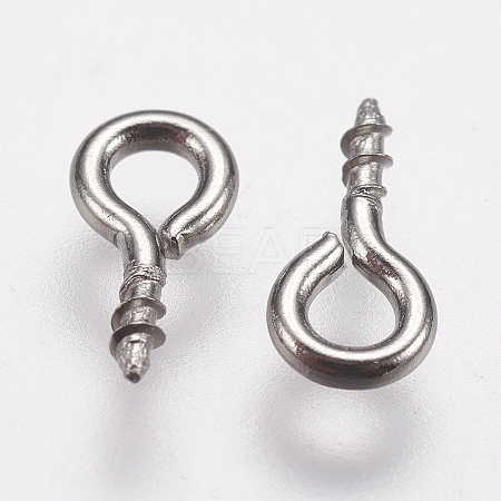 Tarnish Resistant 304 Stainless Steel Screw Eye Pin Peg Bails LS-STAS-I097-077D-1