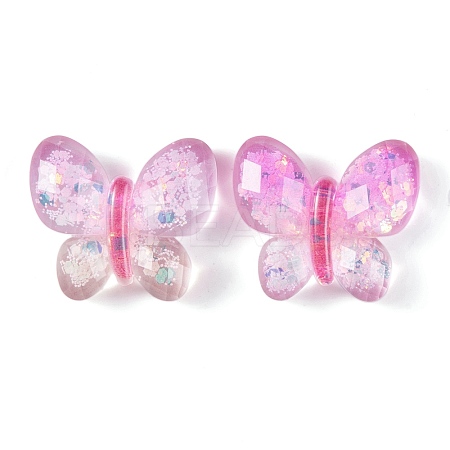 Transparent Epoxy Resin Butterfly Decoden Cabochons CRES-M034-02C-1