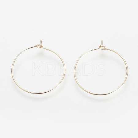 Brass Hoop Earrings X-KK-S327-09KC-1