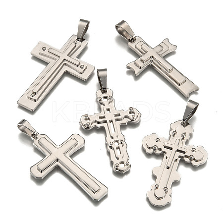 Non-Tarnish 201 Stainless Steel Big Pendants STAS-I002-M06-1-1