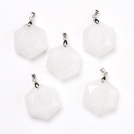 Natural Quartz Crystal Pendants G-C241-02F-1