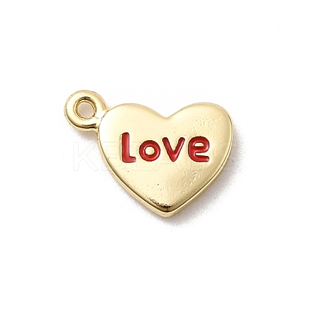 Brass Enamel Pendants KK-P338-40G-02-1